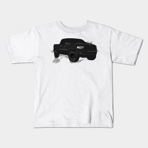 Black Ram Trx pickup Kids T-Shirt by mfz